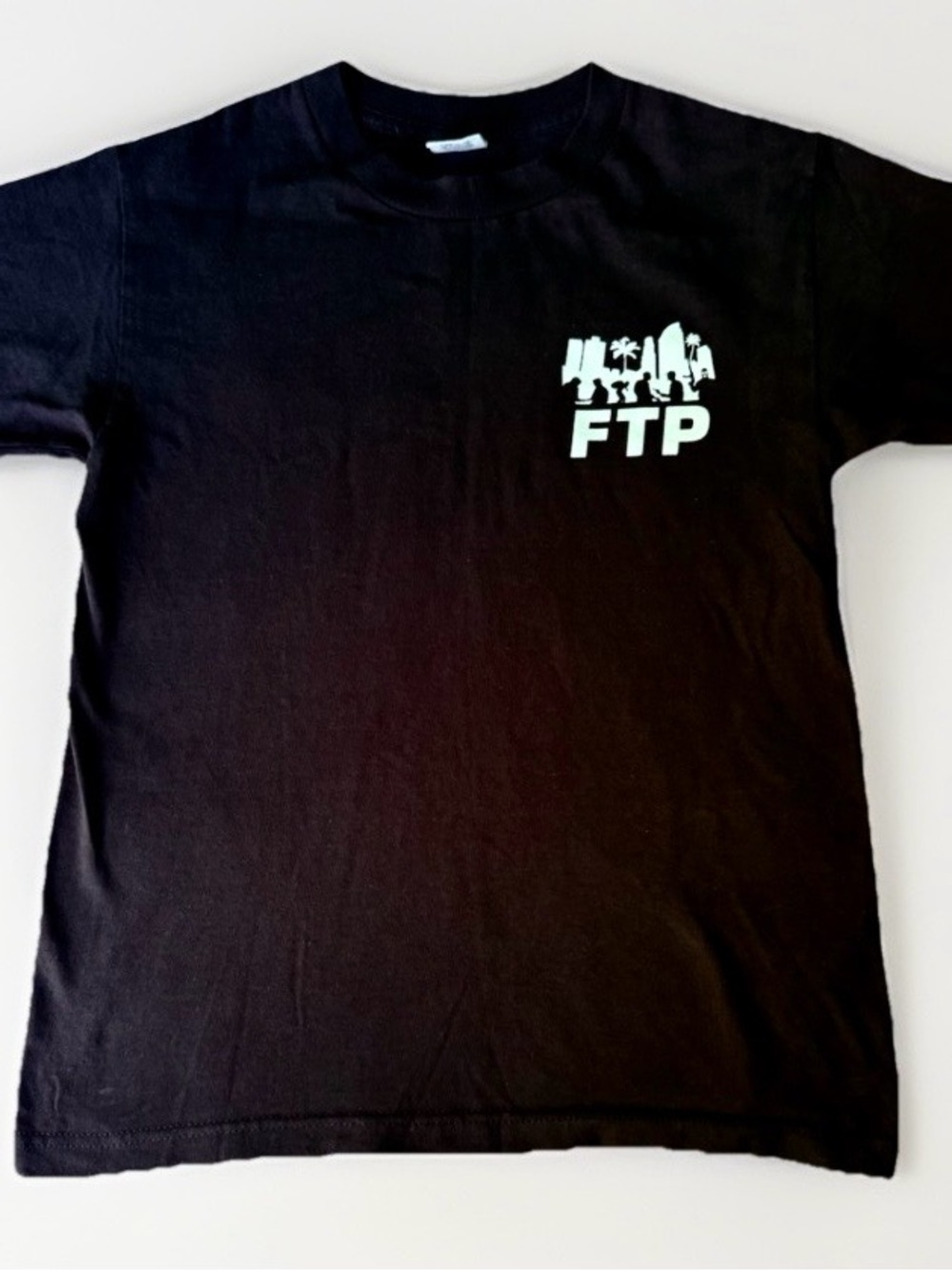 FTP FuckThePopulation Graphic Logo Crewneck T-Shirt Black